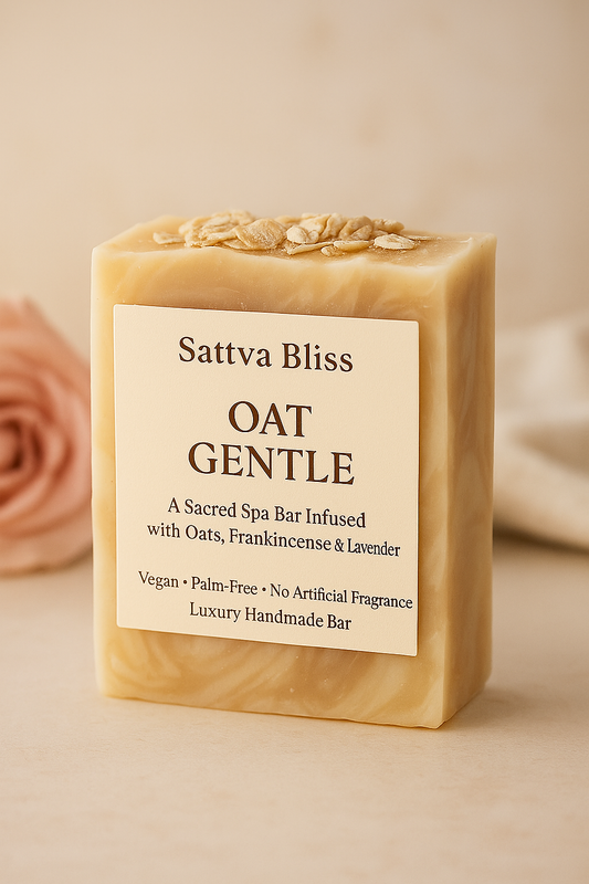 Oat Gentle Luxury Spa Bar – Sacred Frankincense Harmony (100g) ✨ A sacred spa in every bar – with soothing oats, frankincense, myrrh & lavender ✨